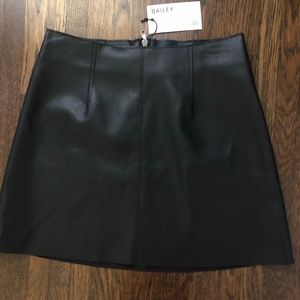 Black A Line Pencil Skirt Leather